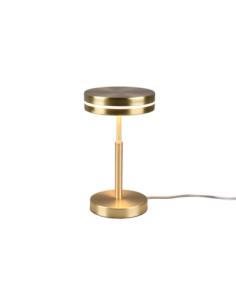 TRIO Franklin – Lampe de table LED 6W en laiton mat, lumière chaude 3000K, 700 lm