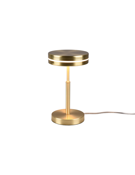 TRIO Franklin – Lampe de table LED 6W en laiton mat, lumière chaude 3000K, 700 lm