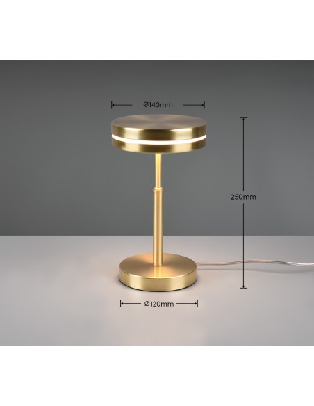 Lampe de table Led 6W 3000K 700lm laiton mat – Trio - Franklin