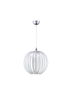 TRIO Zucca – Suspension design 1xE27 max. 60W, globe chromé Ø40 cm, longueur 150 cm