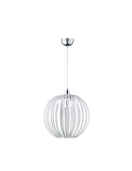 TRIO Zucca – Suspension design 1xE27 max. 60W, globe chromé Ø40 cm, longueur 150 cm