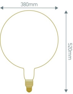 Ampoule Led géante  à filament Twisted Globe E40 G380 - Girard-Sudron Leluminaireled.com 2