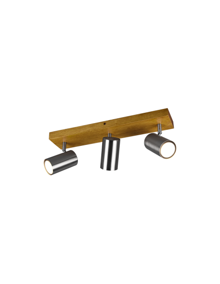 Trio Marley – Spot 3xGU10 en métal nickel mat avec design minimaliste et moderne