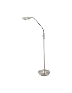 Trio Bergamo – Lampadaire LED design naturel, tête extra-large orientable