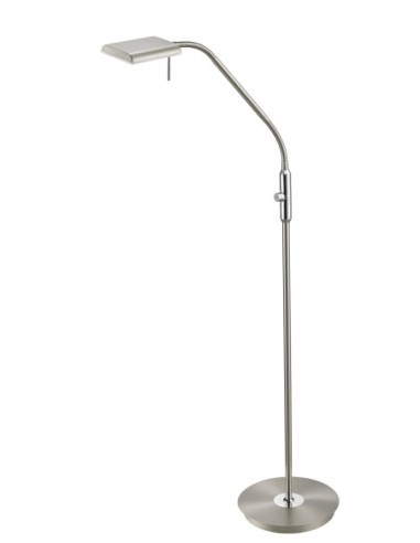 Trio Bergamo – Lampadaire nickel mat, 1x LED SMD 12W, variateur tactile