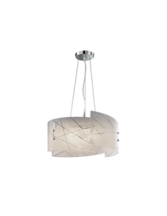 Trio Sandrina – Suspension 3 lumières en verre, Ø50 cm, design élégant et intemporel