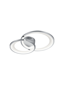 Trio Granada – Plafonnier LED 29W blanc chrome avec variateur switch et design moderne