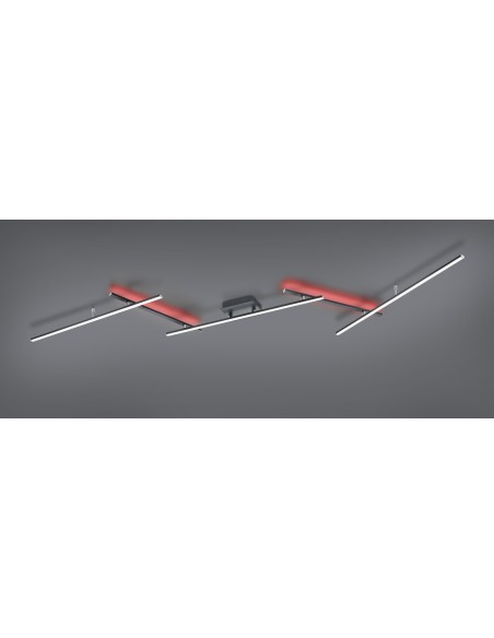 Trio ARVIN – Luminaire moderne noir mat avec éclairage direct/indirect et ambiance personnalisée