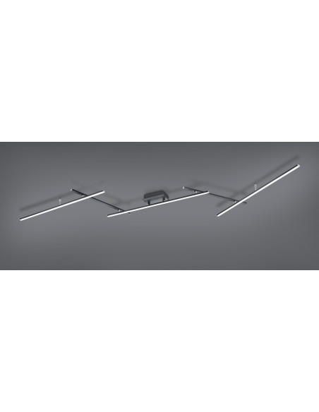 Plafonnier LED RGBW noir mat 22W dimmable avec télécommande - Trio - Arvin