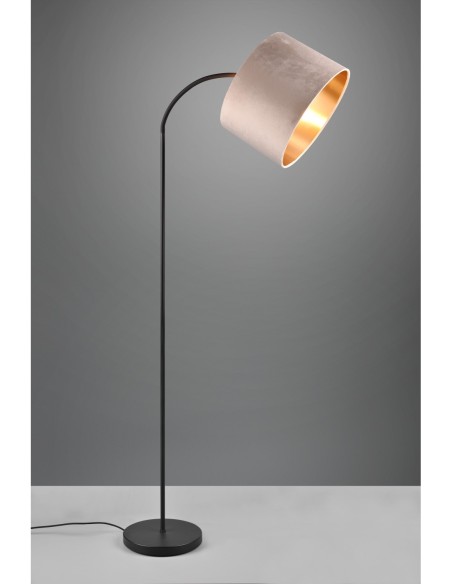 Trio JULIETA – Lampadaire déco avec abat-jour en tissu beige, ambiance chaleureuse garantie