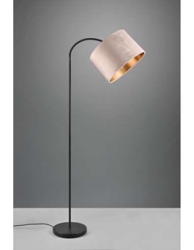 Lampadaire velours beige - culot E27 - orientable - Trio - Julieta