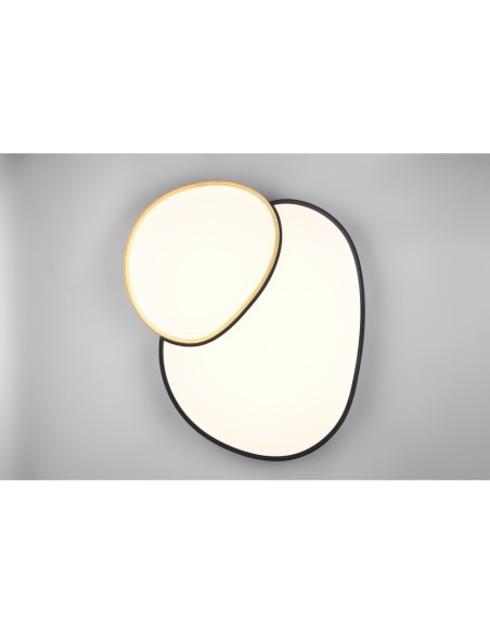 Plafonnier LED 45W dimmable télécommande 2700-6500K noir & or - Trio - Rise