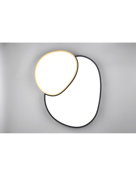 Plafonnier LED 45W dimmable télécommande 2700-6500K noir & or - Trio - Rise