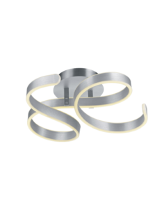 TRIO Francis – Plafonnier LED 40W, lumière puissante et design moderne en aluminium brossé