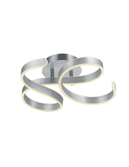 TRIO Francis – Plafonnier LED 40W, lumière puissante et design moderne en aluminium brossé