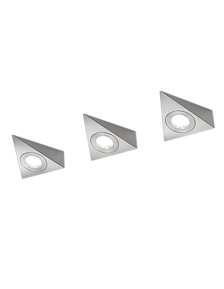 Trio Ecco – Applique LED 3 lumières nickel mat, design moderne et éclairage fonctionnel