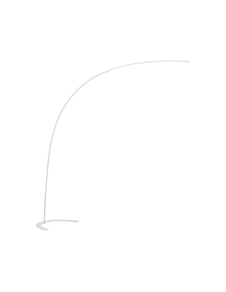 Trio Shanghai – Lampadaire LED minimaliste blanc avec variateur à pied, 18W, 2000lm