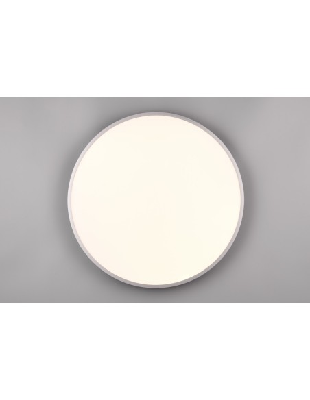 Plafonnier LED 6700 lm 53W avec télécommande 3000K–6500K Ø100cm Titane – Trio - Yuma