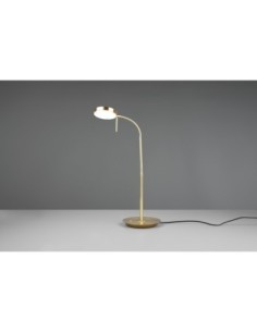 Trio Monza – Lampe de table LED dimmable 12W avec abat-jour flexible, finition laiton mat 2