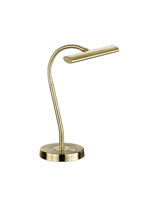 Trio Curtis – Lampe de table LED 4W, 430 lm, variateur tactile 4 niveaux, laiton mat