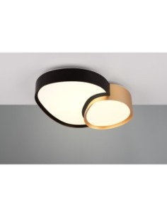 Trio Rise – Plafonnier LED 21W, 2400 lm, 2700–6500K, avec télécommande, noir & or élégant 2