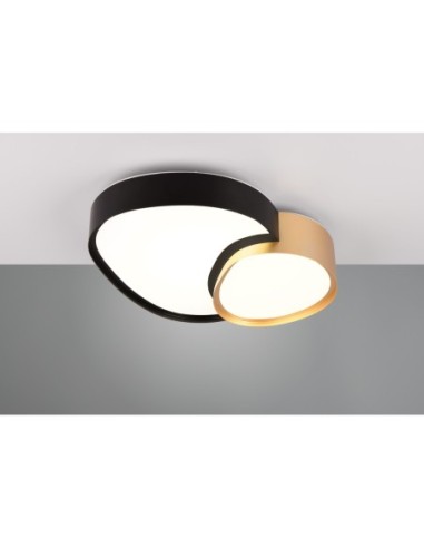 Trio Rise – Plafonnier moderne à double surface lumineuse, LED 21W, télécommande incluse