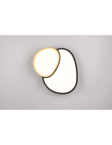 Plafonnier LED dimmable avec télécommande, Noir et Or – Trio – Rise intérieur | Trio