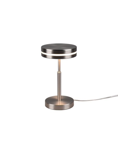 Trio Franklin – Lampe de table LED 6W, 700 lm, lumière chaude 3000K, nickel mat