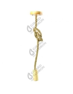 Suspension Hemp corde et bois - Girard-Sudron Leluminaireled.com 2
