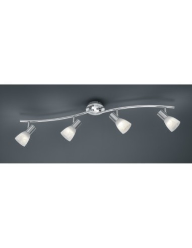 Trio Levisto – Plafonnier spot 4 lumières LED E14 incluses, lumière chaude 470 lm
