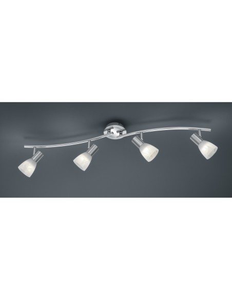 Trio Levisto – Plafonnier spot 4 lumières LED E14 incluses, lumière chaude 470 lm