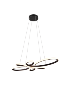 Trio Fly – Suspension LED 32W, variateur SWITCH 3 niveaux, 3900 lm, noir mat