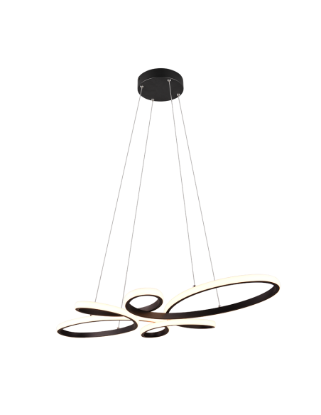 Trio Fly – Suspension LED 32W, variateur SWITCH 3 niveaux, 3900 lm, noir mat