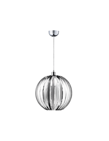 Trio Zucca – Suspension design globe chromé, 1xE27, Ø40cm, hauteur 150cm