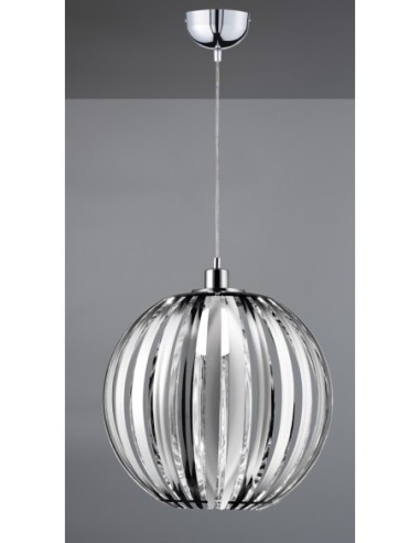 Trio Zucca – Luminaire suspendu moderne, finition chrome, compatible LED