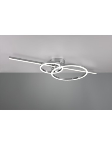Trio Montilla – Plafonnier LED moderne formes géométriques, intensité et couleur personnalisables