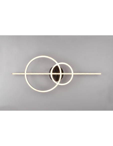 Plafonnier Led dimmable avec télécommande 54W 6300lm chrome et blanc - Trio - Montilla