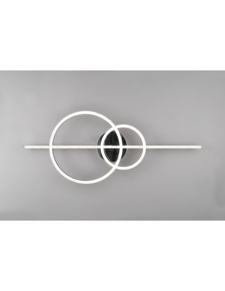 Plafonnier Led dimmable avec télécommande 54W 6300lm chrome et blanc - Trio - Montilla