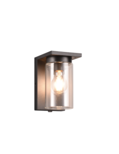 Trio Ardila – Applique extérieure noire mat en aluminium, capteur crépusculaire, 1xE27 max 40W