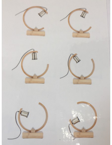 Lampe de table modulable bambou naturel - Girard-Sudron Leluminaireled.com