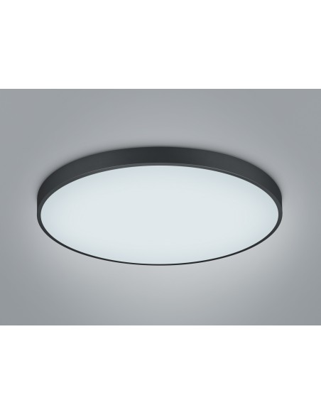 Plafonnier LED 2xSMD 51W 2300+3000+4000K noir mat métal/acrylique - Trio - Waco