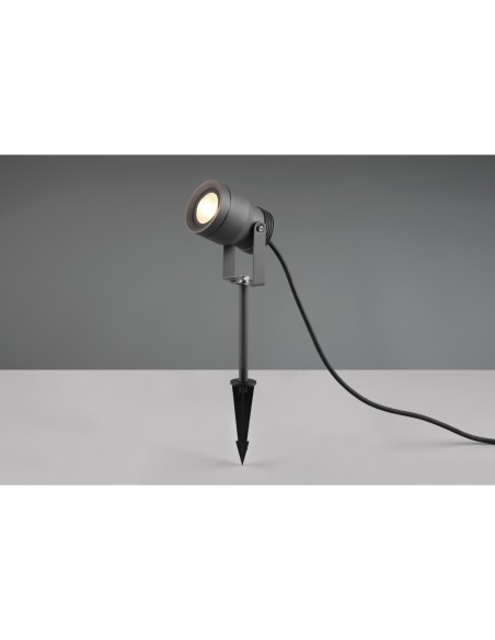 Trio Mareb – Projecteur de jardin LED anthracite, éclairage ciblé, résistant aux intempéries