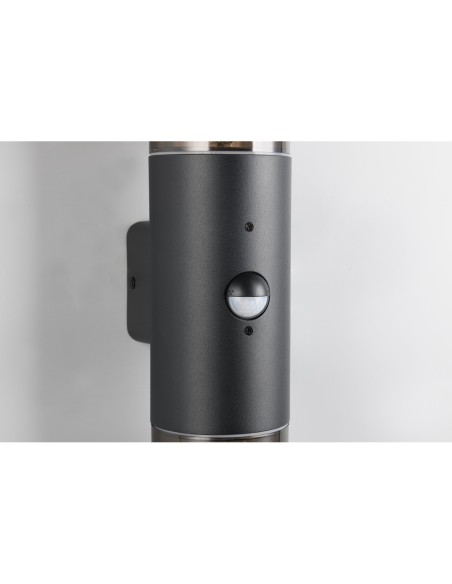 Trio Hoosic – Applique LED compatible E27, résistante aux intempéries, détection automatique, style moderne