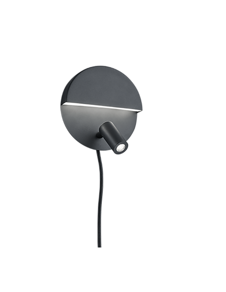 Trio Mario – Applique murale LED SMD 6W + 2,3W, 600 lm + 200 lm, 3000K, blanc mat et noir mat