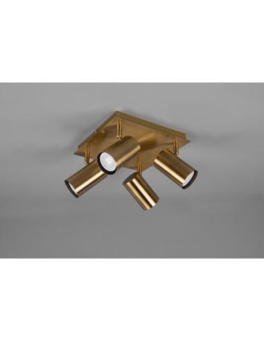 Trio Marley – Spot 4 sources, métal laiton fumé, ampoules non incluses, GU10