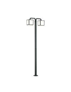 TRIO Cubango – Lampadaire LED extérieur 2x E27, 4,9W, 2x 470 lm, 3000K, H. 200 cm, IP54