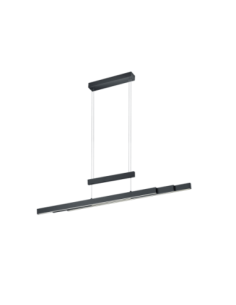 Trio Trajan – Suspension LED 45W, 5300 lm, température réglable 2700K–5000K, noir mat moderne