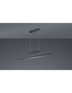 Trio Trajan – Suspension LED 45W, 5300 lm, température réglable 2700K–5000K, noir mat moderne 2