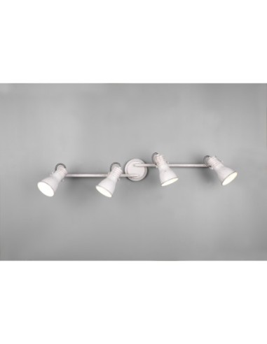 Trio Steam – Spot métal blanc antique, idéal déco industrielle, compatible ampoules LED économes