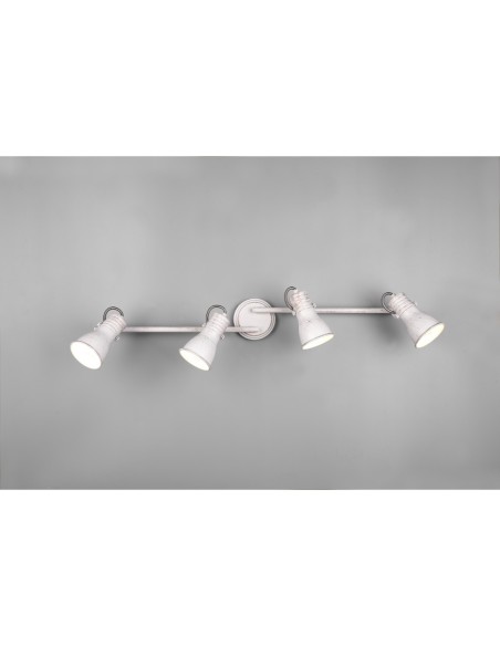 Trio Steam – Spot métal blanc antique, idéal déco industrielle, compatible ampoules LED économes